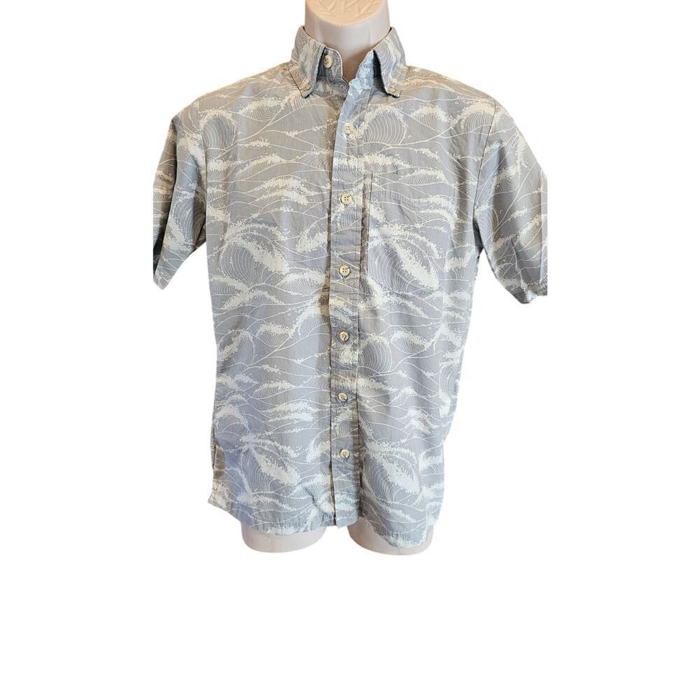 Made in Hawaii Honolulu island button up EUC Ehukai Dusty Sage vacation shirt XS